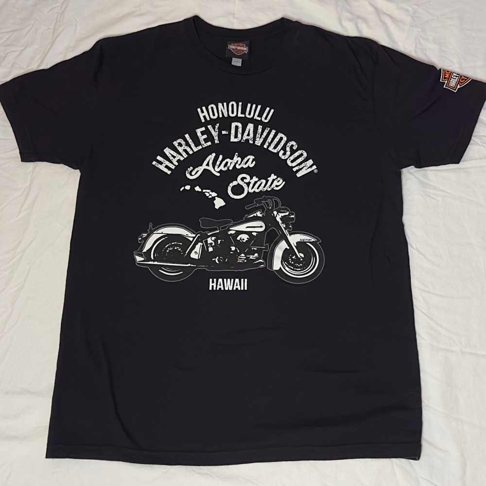 Harley-Davidson Black Honolulu Tee Sz L